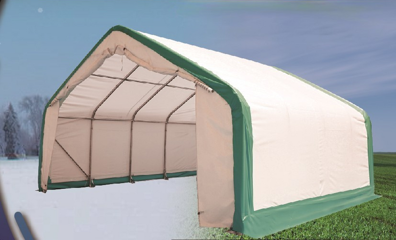 Gold Mountain Single Truss Peak Storage Shelter W20'xL30'xH12'