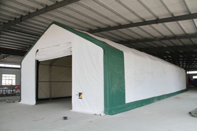 Gold Mountain Double Truss Peak Storage Shelter-W40'xL80'xH23'