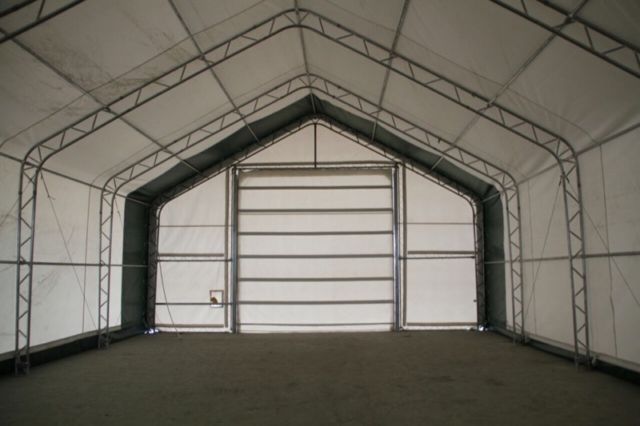 Gold Mountain Double Truss Peak Storage Shelter-W40'xL80'xH23'