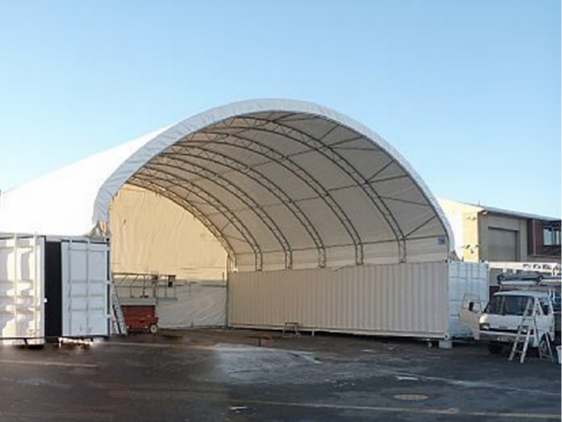 Gold Mountain Double Truss Shipping Container Canopy Shelter 20'x40'x6.5'